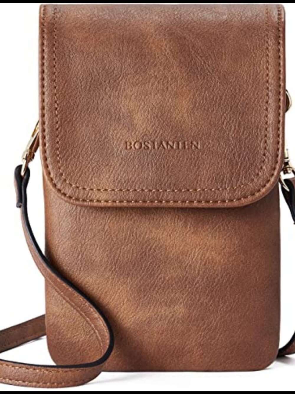Vegan Leather Small Crossbody Bag with Phone Pocket